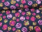 Preview: Viskose twill print Rosen abstrakt